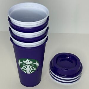 Starbucks UW Washington Huskies Reusable Coffee Cups 16 oz - Set of 6